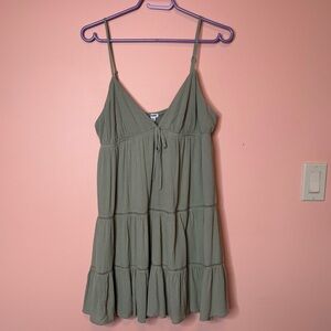 GARAGE Olive Green Mini Sundress